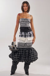 CHANGING IT UP PLAID MIDI DRESS