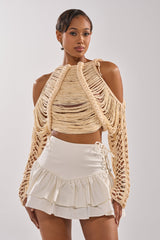 CATCHING FEELING FRINGE SWEATER