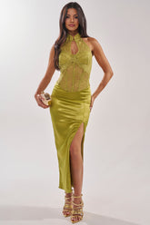 EVANGELINA SATIN MAXI DRESS