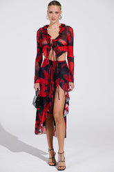 CAROLINA MESH MIDI SKIRT