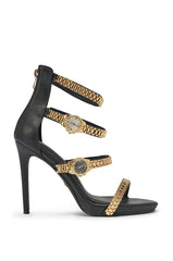 AZALEA WANG BEZEL WATCH STRAP NOVELTY STILETTO SANDAL