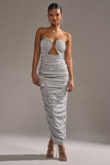 CANT GET ENOUGH SLINKY RUCHED MAXI DRESS
