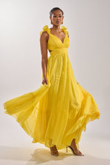 DREAM GIRL MAXI DRESS IN YELLOW