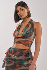 DROP IT LOW COWL NECK BLOUSE