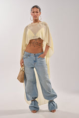 COOL GIRL CHIFFON BLOUSE IN YELLOW