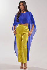 COOL GIRL CHIFFON BLOUSE IN ROYAL BLUE
