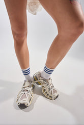 AZALEA WANG SELIE WHITE FLAT SNEAKER