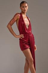 DREAM GIRL RHINESTONE DRESS IN RED