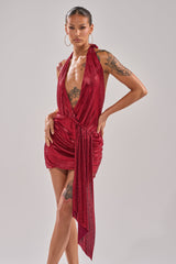 DREAM GIRL RHINESTONE DRESS IN RED