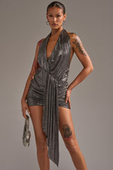 DREAM GIRL RHINESTONE DRESS IN SILVER