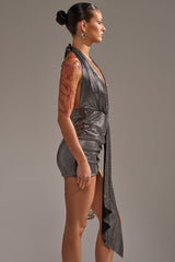 DREAM GIRL RHINESTONE DRESS IN SILVER