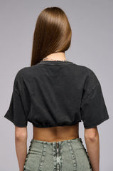 DRESSED FOR SUCCESS GRAPHIC CROP T SHIRT