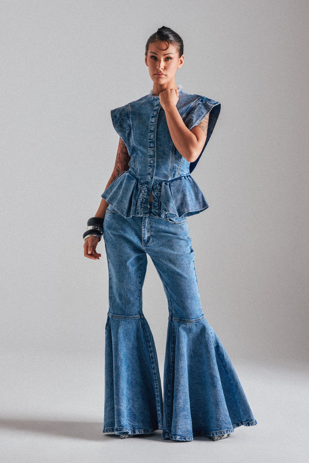 DONT PLAY WITH MY HEART BELL BOTTOM DENIM