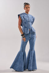 DONT PLAY WITH MY HEART BELL BOTTOM DENIM