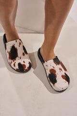 AZALEA WANG MUKEY COW PRINT CALF HAIR FLAT