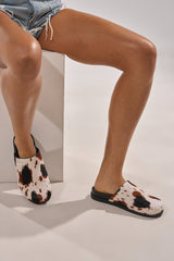 AZALEA WANG MUKEY COW PRINT CALF HAIR FLAT