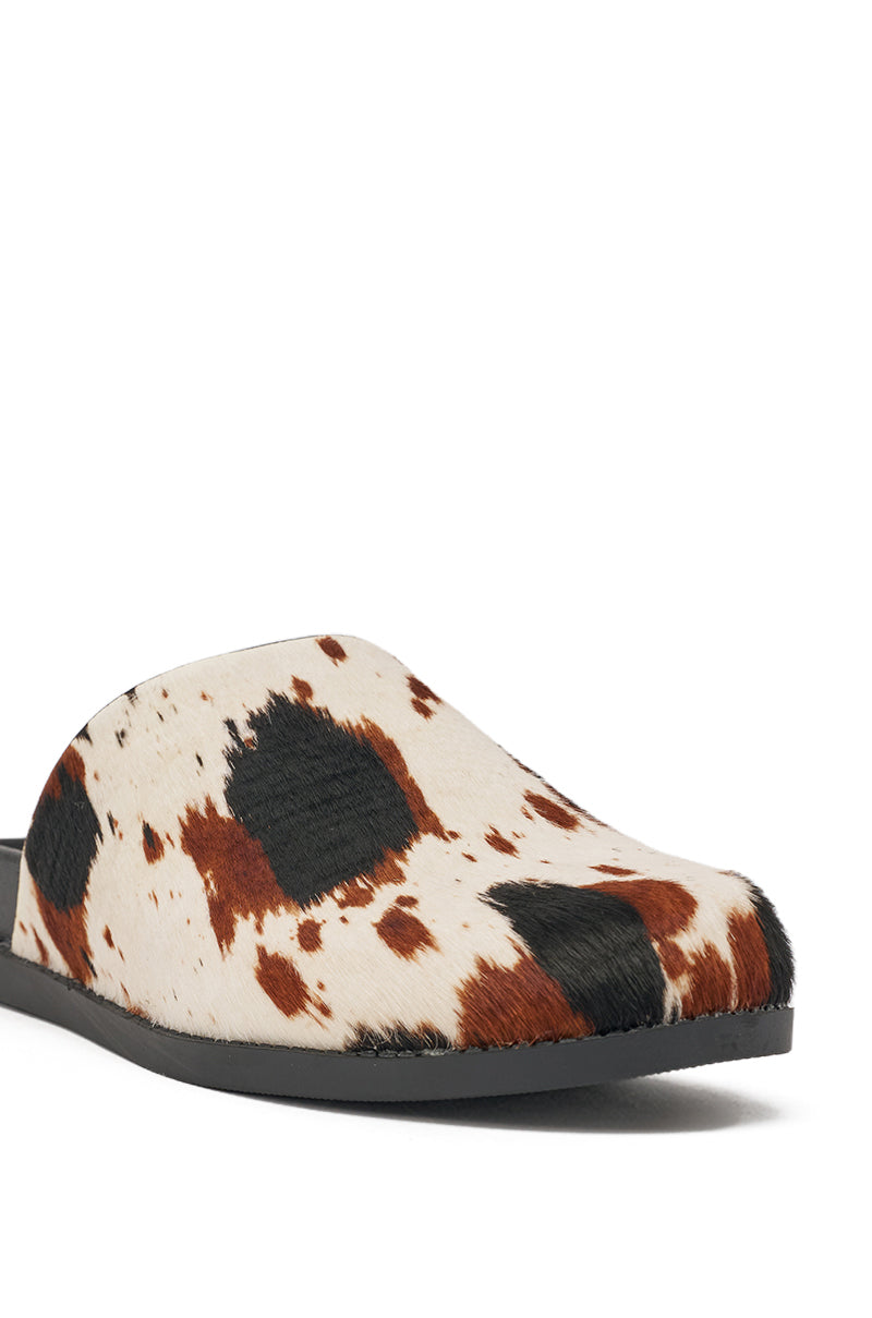 AZALEA WANG MUKEY COW PRINT CALF HAIR FLAT