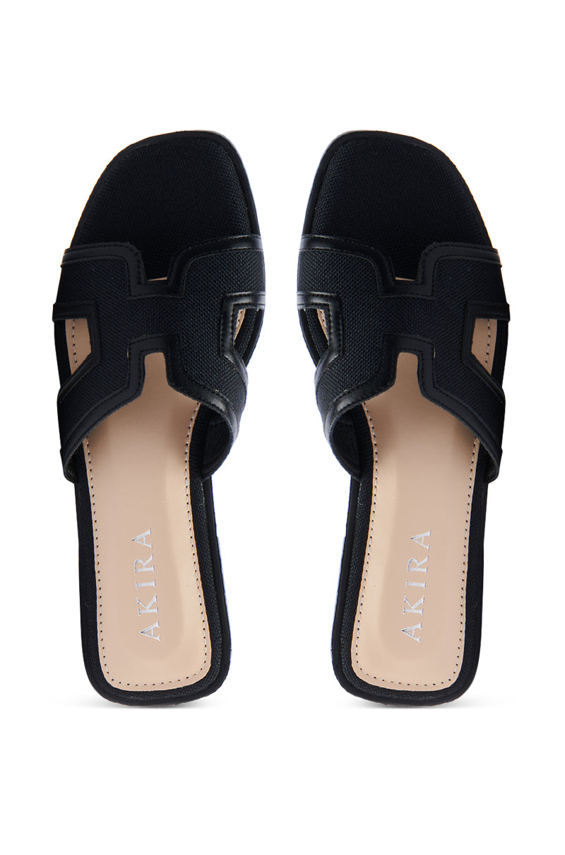 AKIRA VITTORIA BLACK SANDAL