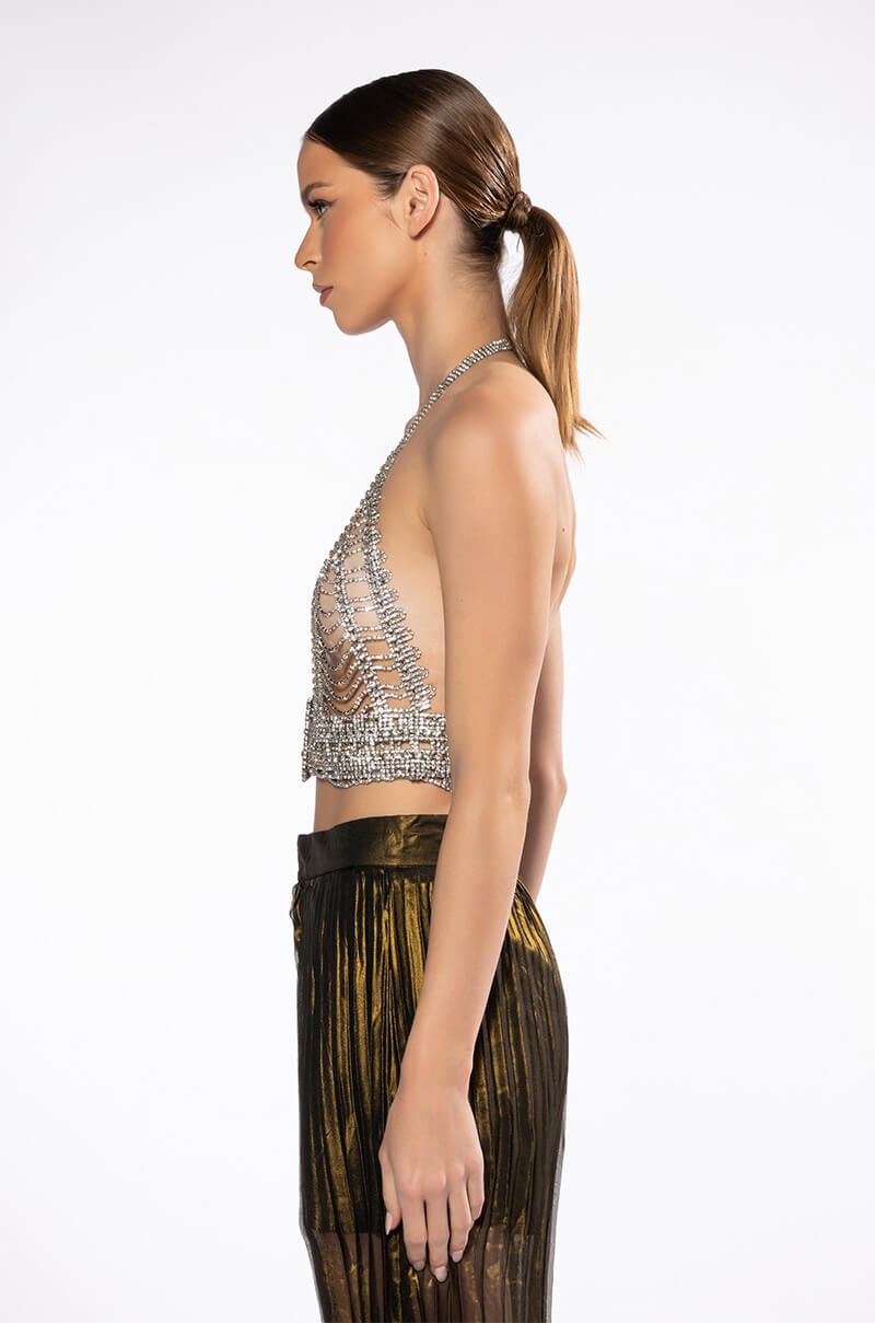 BREATHTAKING RHINESTONE TOP